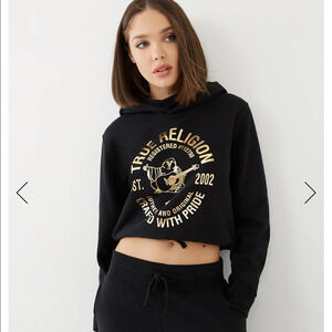 Nwt! True Religion BUDDHA CROP HOODIE